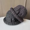 Hat Lady Winter Middle-Aged And Elderly Basin Hat Thickened Woolen Curling Bucket Hat Travel Leisure Warm Basin Hat