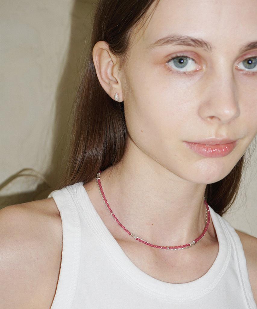 Ourpierre Glitter Necklace Pink