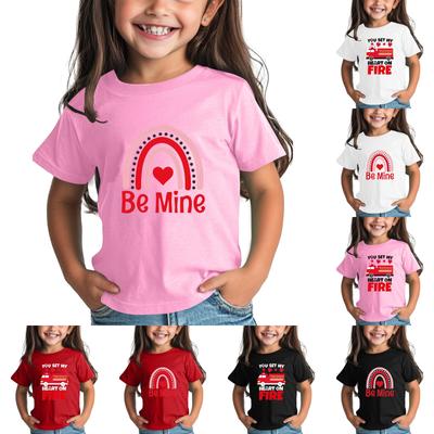 Toddler Girl Boy Valentines Day Shirt Cute Love Heart T-Shirts Kids Valentine's Day Shirts