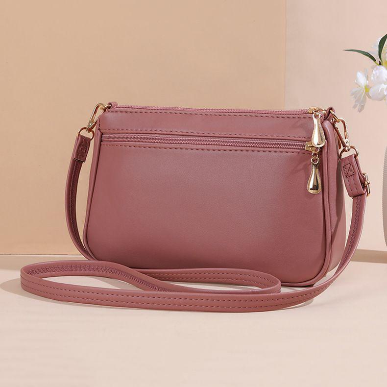 WTEMPO Jednokolorowe haftowane torebki crossbody damskie w kształcie serca, damskie, z wieloma kieszeniami, o dużej pojemności, PU, na jedno ramię