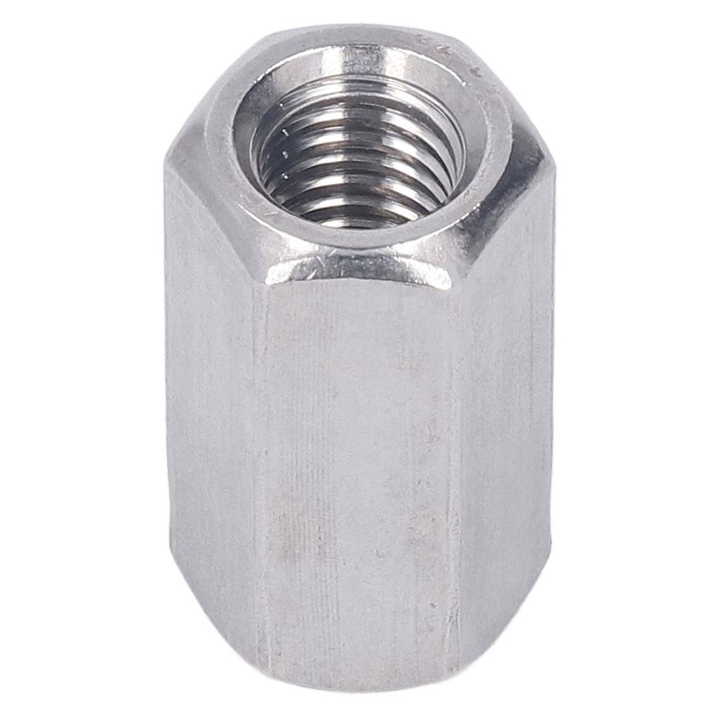 5PCS Hex Coupling Nuts 304 Stainless Steel Metric Fine Thread Screws Studs Connection Nut