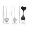 304 Stainless Steel Heart-Shaped Tea Infuser with Handle & Chain
