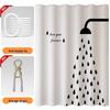 Waterproof Mildew-Proof Summer Shower Curtain with Privacy, Machine Washable