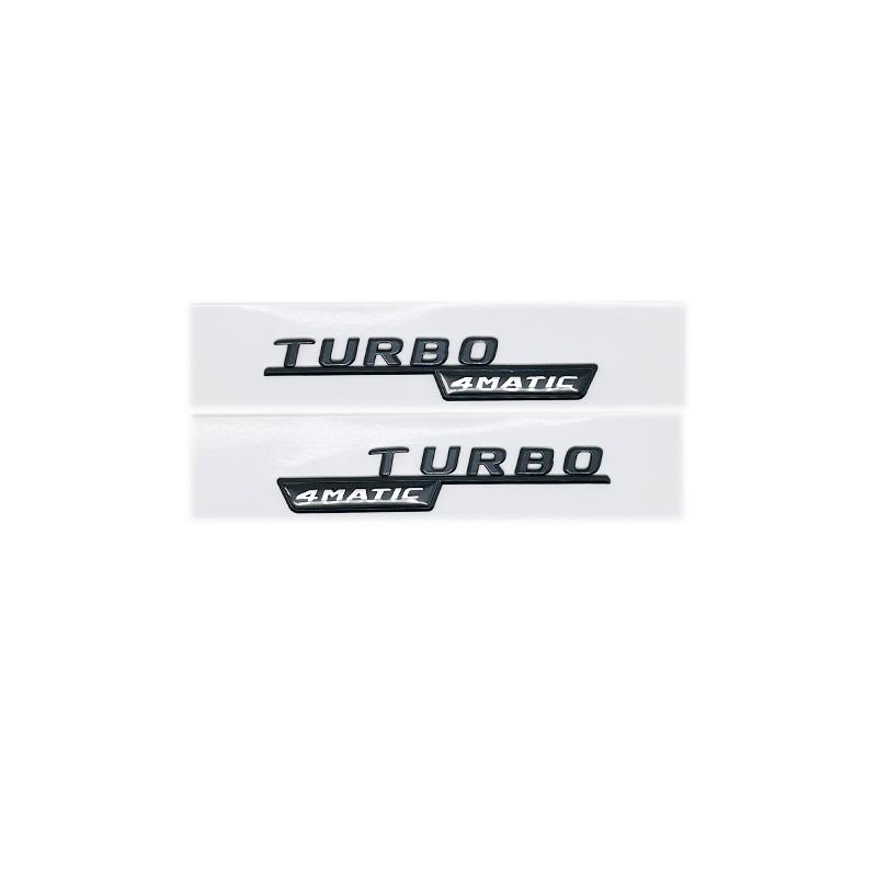 Emblema 3D ABS con letras negras brillantes A35 A45 A45S Turbo 4matic para Mercedes Benz AMG, guardabarros trasero para maletero W176 W177, pegatina con logotipo