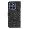 For Motorola Edge 60 Fusion 5G Case PU Leather Mandala Imprinted Design Wallet Phone Cover