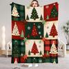 Christmas Tree Flannel Blanket All Season Breathable Warm Home Bed Throw Comfortable Soft Skin Friendly