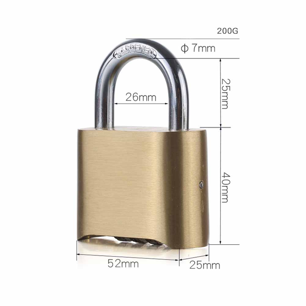 Digital Lock As Shown In The Picture Security Lock Indoor Outdoor Use Protecting Bicycles Prying Resistance Brass Material
