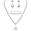 New Style Jewelry - Metal Necklace and Earrings - Wedding Bride Set Combination