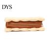 Compact Plush Organizer for School Cookie Shape Stationery Bag, Soft Stuffed Biscuit Pencil Bag Case, Large Capacity Cosmetic Organizer, Office