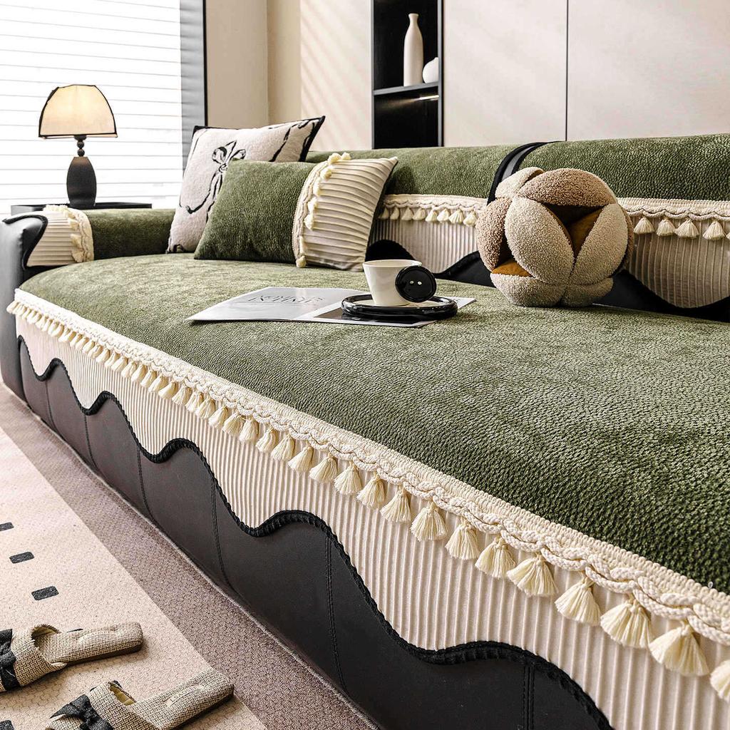 Chenille Sofa Cover Suitable for All Seasons Comfortable Skin Friendly Non Slip Seat Cushion Wear-resistant Cover Cloth Towel