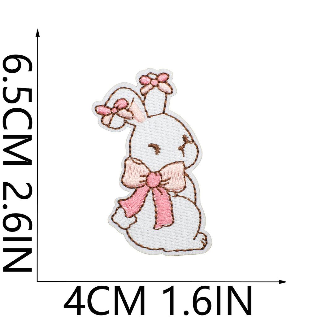 Love Letter Embroidery Cloth Sticker Pink Couple Clothing Decorative Patch Sticker Bow Bear Computer Embroidery Label Heat Transfer