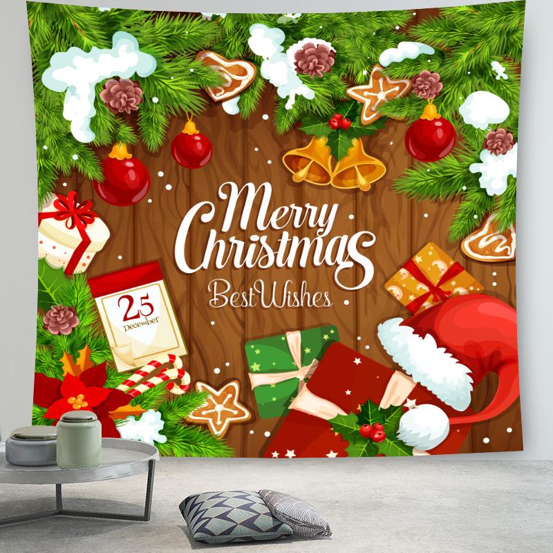 

Рождественский домашний декор гобелен Санта-Клаус праздничная атмосфера спальня гостиная Настенный декор фон ткань Tapiz navideño 100x75cm