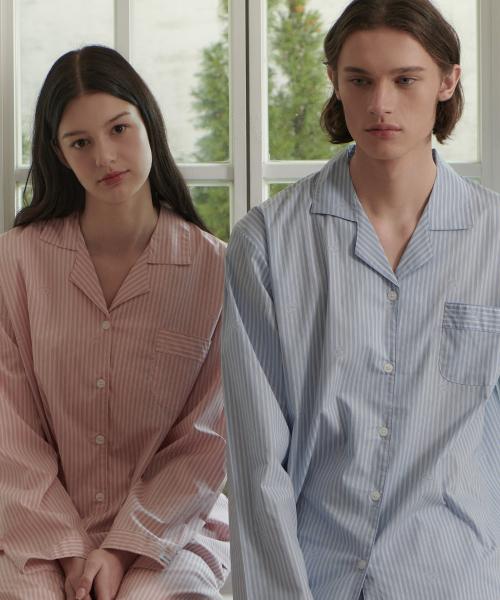 [OFF HOUR] Libre Cotton Blend Long Sleeve Pajama Set [Shipped from Korea] 100% Authentic