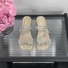 Fashion Women's Slippers Flat Beach Deluxe 2024 Rubber-soled Crystal Comfortable Platform Slippers Casual and Lightweight sandals women