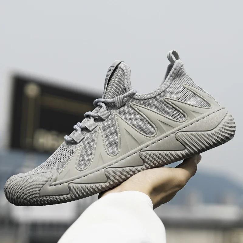 Mode Sneaker Leichte Freizeitschuhe Herren Plateau Rutschfest Laufschuhe Herren Sportschuhe Herren Mesh Atmungsaktiv Bequem