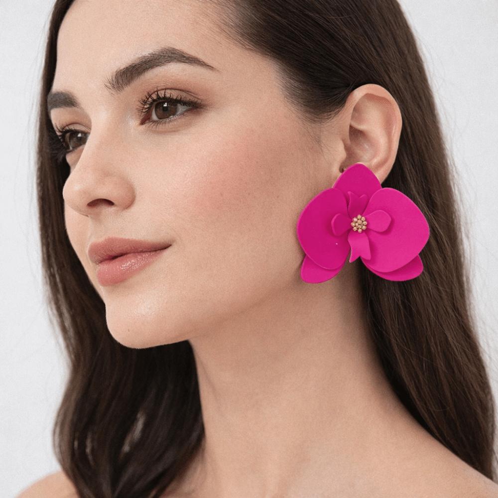 Orecchini a Fiore Esagerati Stile Coreano Orecchini Pendenti a Fiore Orecchini Orchidea Farfalla Matrimonio