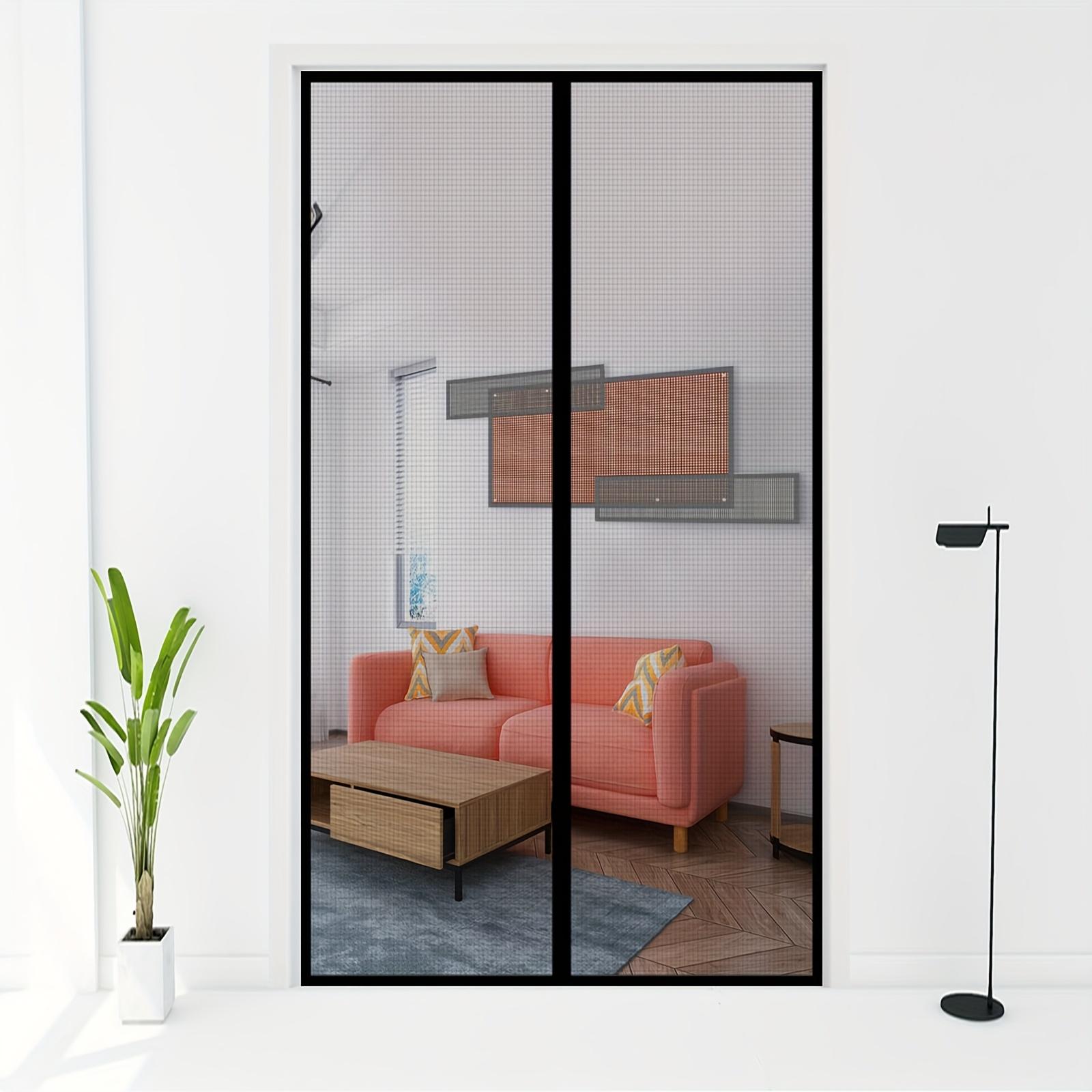 Москитная сетка-дверь, Самозакрывающаяся магнитная шторка, 1 шт., Черная, Без сверления 80x210cm чёрный