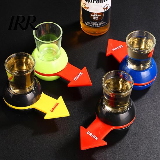 Party Game with Shot Glass Penalty Spin Wheel Drinking Toy, Fun Adults Pointer Rotating Punishment for Bar, KTV, Family Night, Parties,