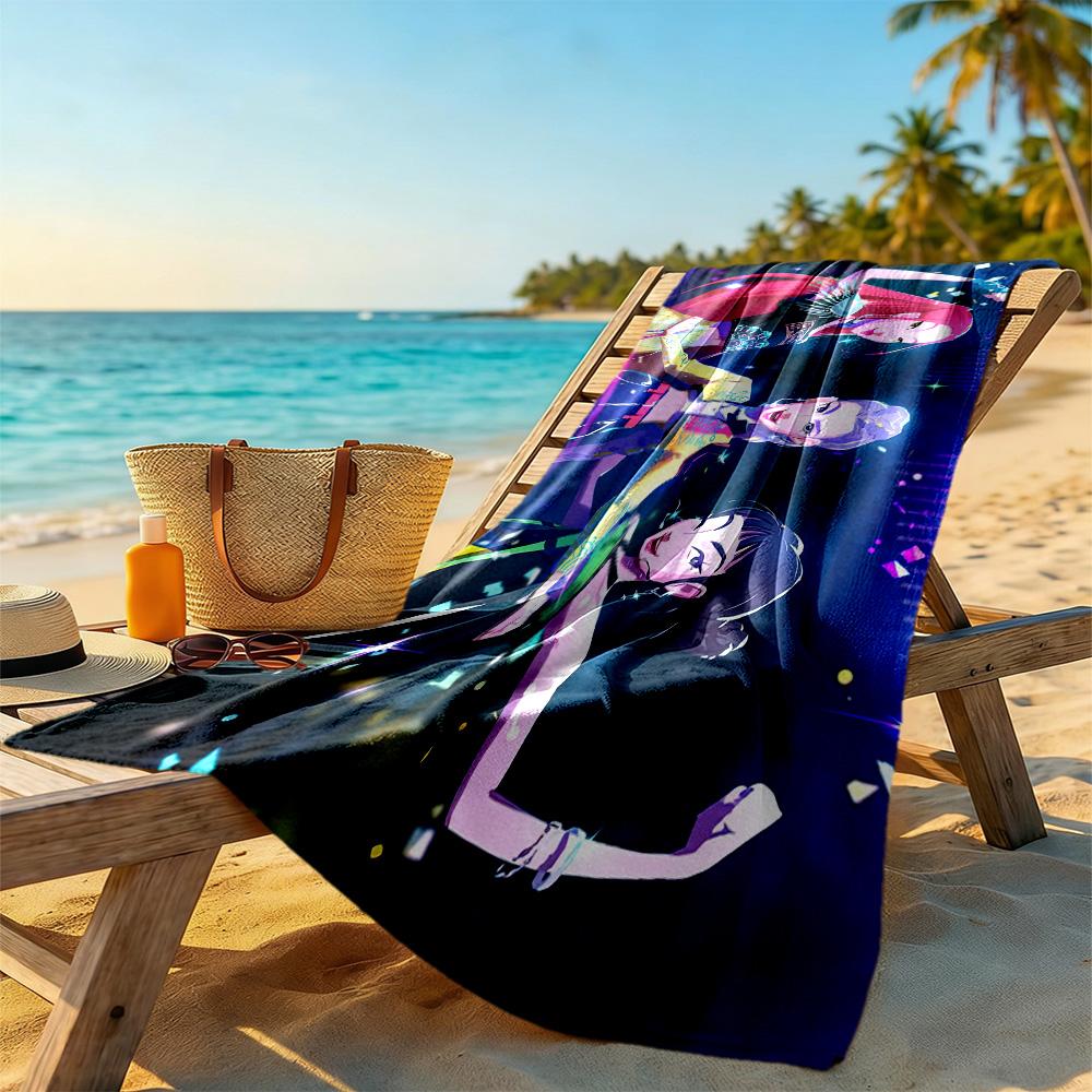 Kpop Demon Hunter Girls Beach Towel Soft Durable Quick-Dry Comfortable Lightweight Portable for Swimming,Beach,Camping, Travel