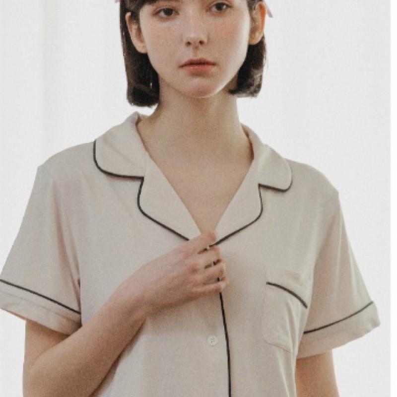 Frenchiel Micro Modal Short Sleeve Pajama Peach Fuzz  Fwpj062s 