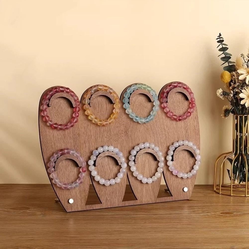 Multi-function Bracelet Display Rack Wood Ornaments Storage Case Hand Bangle Organizer Jewelry