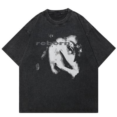 T-shirt unisexe imprimé visage de profil streetwear