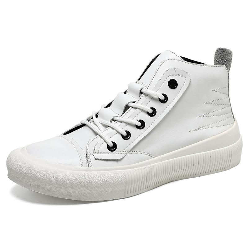 Férfi Cipők Designer valódi bőr divat kültéri bokacsizma fekete tornacipő férfi csizma kényelmes alkalmi gördeszka cipő