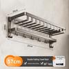 Gun Gray No-Drill Bathroom Towel Rack & Toilet Storage Set