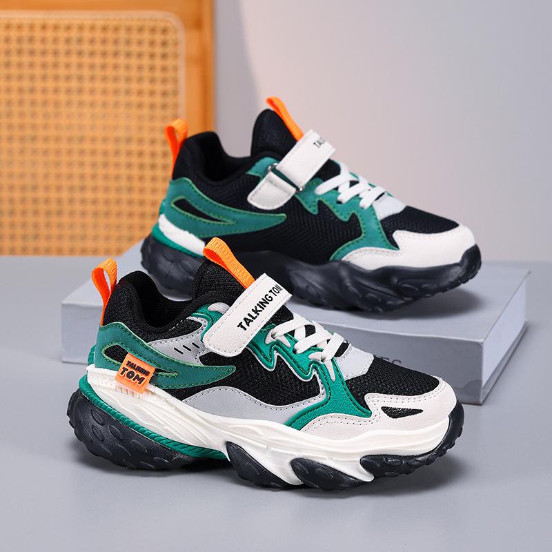 Tom Cat Kids' Breathable Mesh Waterproof Leather Sport Shoes - New Lightweight Running Style for Boys & Girls