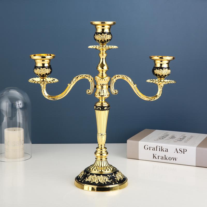 Europäischer Kerzenhalter Dekoration für den Heimgebrauch, Hotelbar Schreibtischdekoration, Metallkerzenständer, Kerzenlichtdinner Dekoration