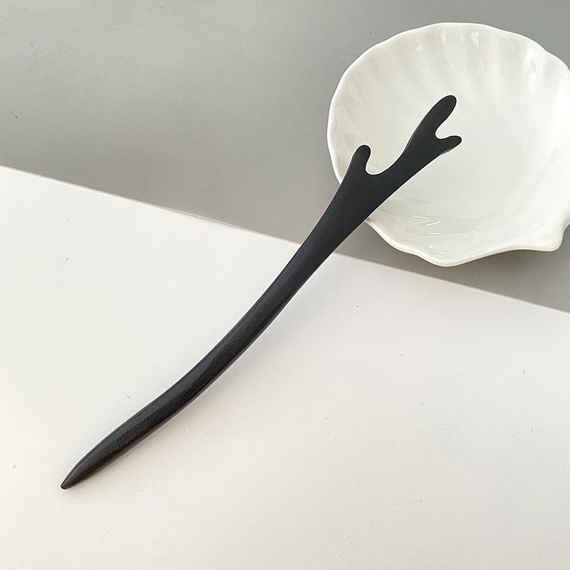 

Современная эбеновая деревянная заколка для волос для повседневной прически чонсам