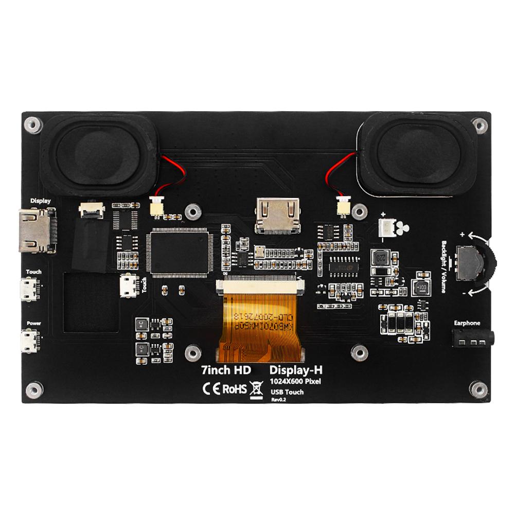 7 inch IPS Touch Screen Module for Raspberry Pi 4B/3B 1024x600 Adjustable Backlight Display Laptop Mini PC Monitor