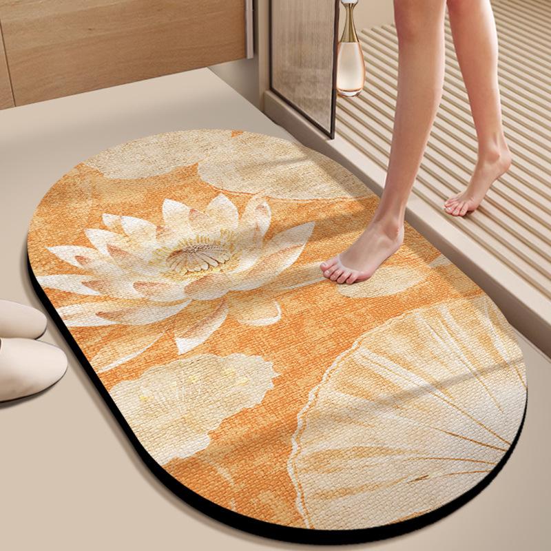 Anti-skid Mats for High-grade Sense Bathroom Bibulous Fast-drying Diatom Mud Mats for Bathroom