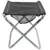Outdoor Portable Folding Stool Aluminium Alloy Train Painting Camping Folding Stool Plus Size Silver Grey
