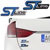 ST-Line Metall-Autoaufkleber für den mittleren Kühlergrill, Heck- und Kotflügel-Emblem-Aufkleber, anwendbar für Focus, Mondeo, Edge und Explorer