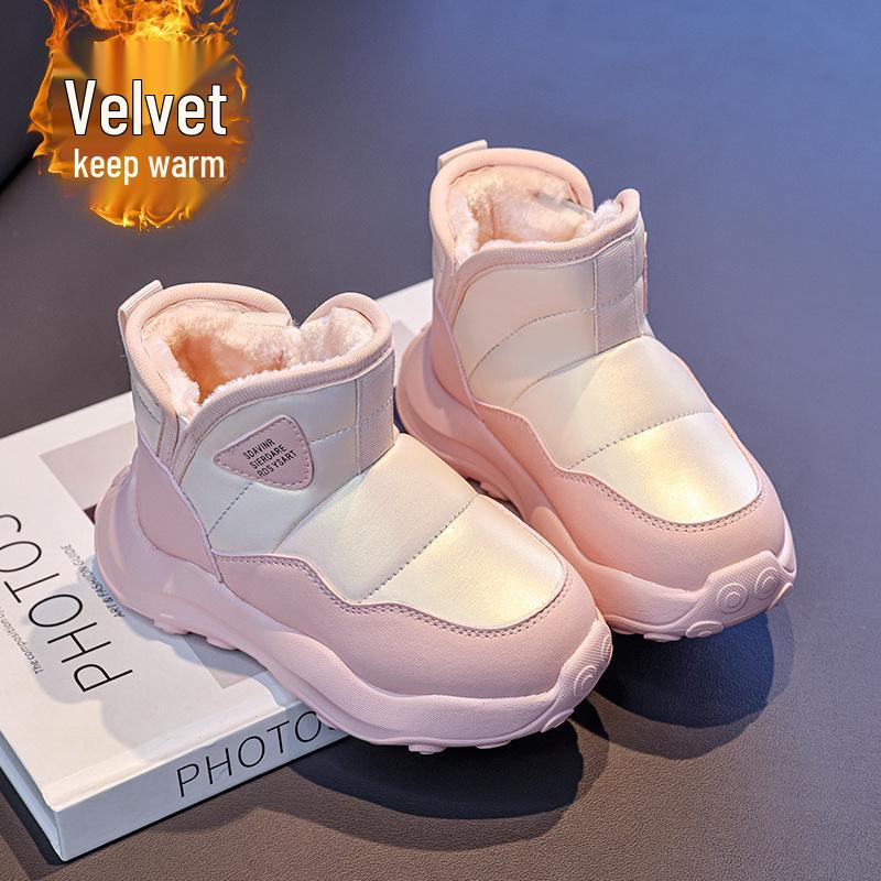 2025 Winter Plus Velvet Thickened Warm Snow Boots for Girls & Boys - Medium & Large Children