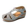 Summer New Women's Plus Size Hollow Out Sandals Stitched Wedge Heel Hollow Casual Shoes