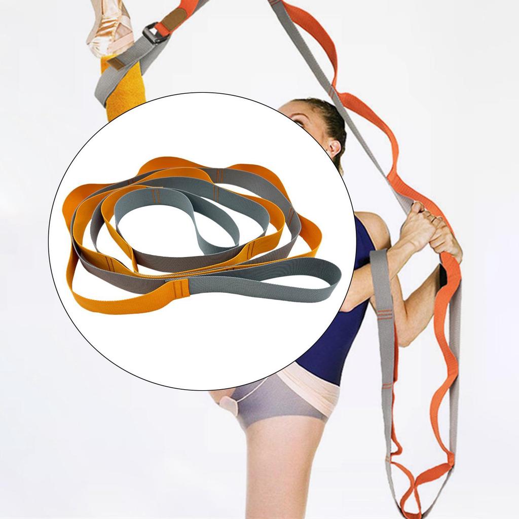 Exercise Strap Yoga 240cm for Flexibility, Deep Stretching Pilates, Dance and Gymnastics