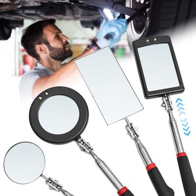 Lustro inspekcyjne 360° z oświetleniem LED, teleskopowe lusterka, przedłużacze, narzędzia mechaniczne, lusterko inspekcyjne, teleskopowy uchwyt, narzędzia naprawcze