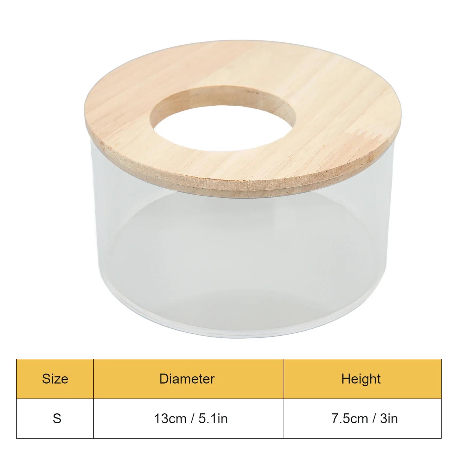 Песочная ванночка для хомяка Маленькая круглая песочница для питомца Прозрачная акриловая песочная ванная