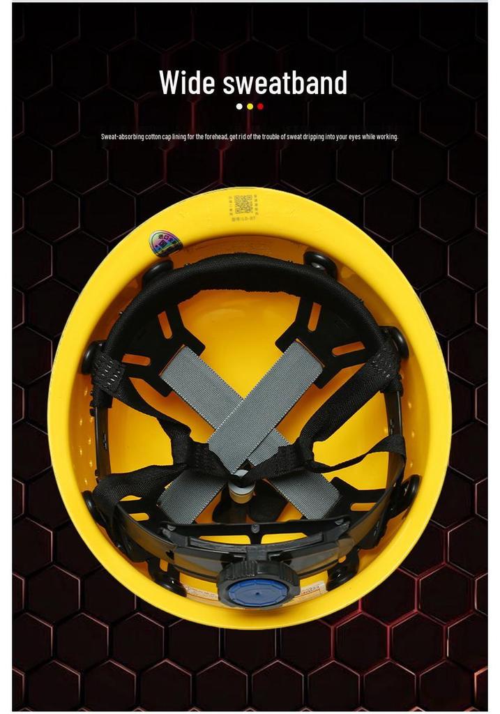 Eye-Catching Fiberglass Safety Helmet - Anti-Smash Protective Hat for Construction Site Supervisors