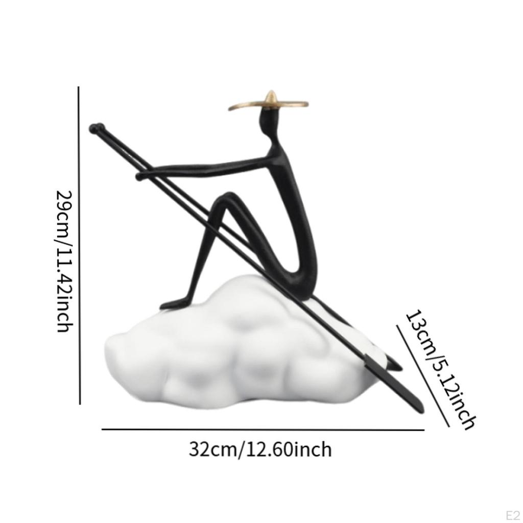 People Statue Creative Modern Home Decor for Housewarming Living Room Office Boating