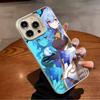 Ganyu Genshin Impact Phone Case For IPhone 17 16 15 14 13 12 11 Plus Pro Max Multicolor Aurora Laser Shockproof Funda Cover