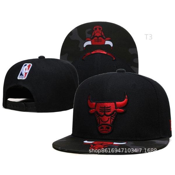Source Baseball Cap Basketball League Bull Hat Street American Retro Embroidery Flat Edge Bull Head Casual Hat