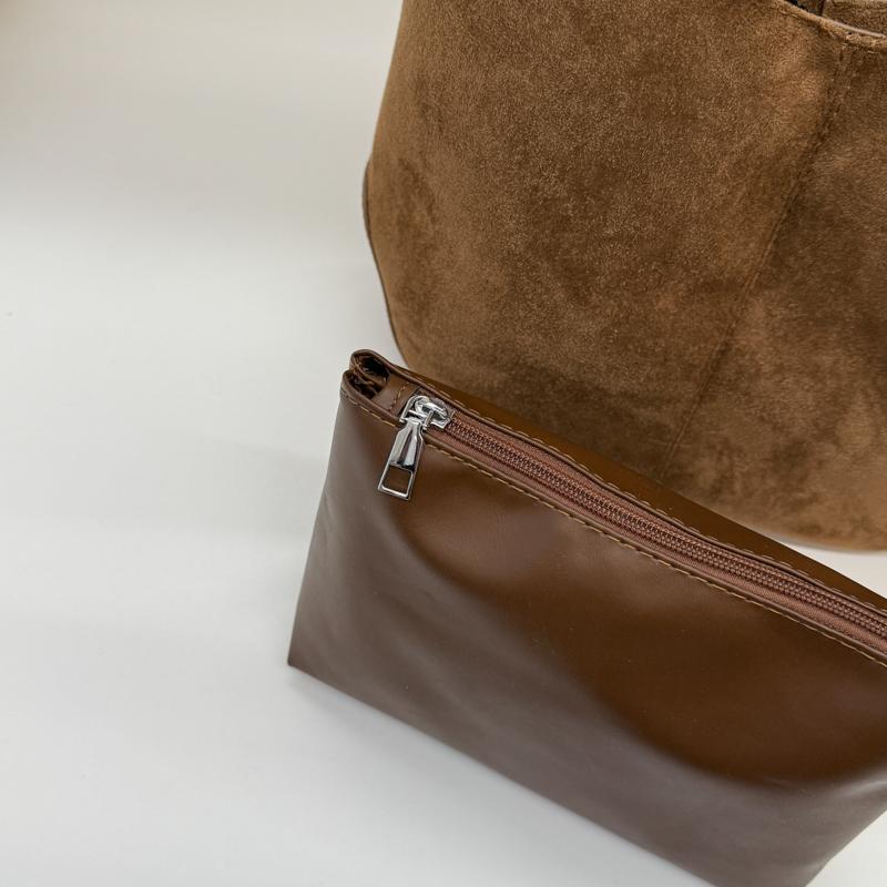 Women's Suede Hobo Bag Soft Shoulder Tote Handbag Casual Everyday Large Capacity Fashion Crossbody Bag