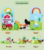 Animal-Shaped Baby Cloth Book with Crinkle Pages, Mirror, and 3D Tails - Tear-Resistant Touch & Feel Toy