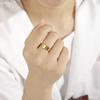 Black Cutout Cross Ring For Men Minimalist Personality Couple Band Versatile Fashion Jewelry Accessory