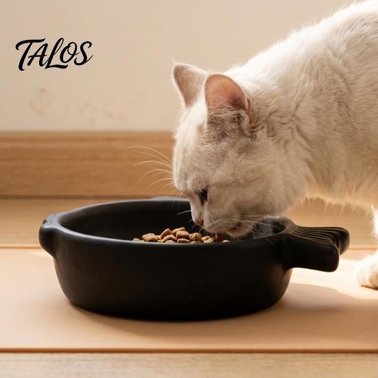 Pet Supplies for Small Cats Fish Shaped Cat Bowl, 3D Printed Slow Feeder Easy Clean Bowl Cute Plastic Food Dish Indoor Kittens