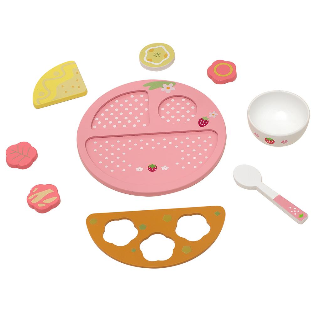 Conjunto de Brinquedos de Cozinha de Faz de Conta Infantil Mini Comida de Simulação Brinquedos de Cozinha Para Meninas Jogo de Montagem de Jantar Fruta Carne Lanche