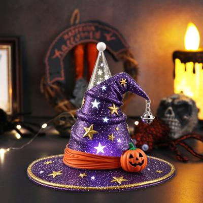 1/3 Stück Hexenhut Nachtlicht LED Halloween Party Dekoration Mehrzweck Gruselig Spaß Leuchtender Hexenhut Ornament